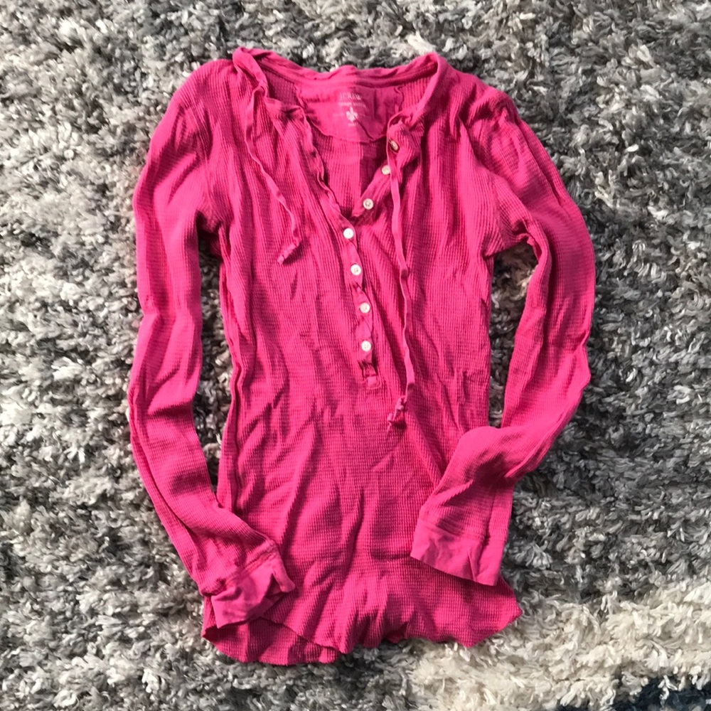 J. Crew waffle shirt - small